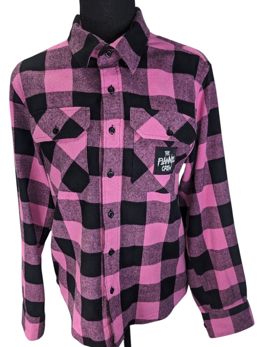 Buffalo Pink & Black Plaid Button-Down Shirt for Men Size S